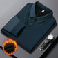🔥👔【M-4XL】British style - elegant - winter warm wool material - men's lapel imitation two-piece knitted shirt