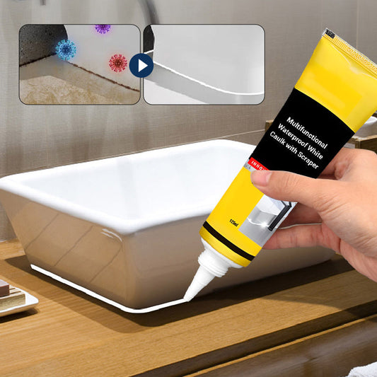 ⚡🔥Free shovel✨Multi-purpose waterproof white caulk with scraper