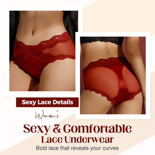 🔥💕【M-XL】Macaron Color-Silky Fabric-Women’s Sexy & Comfortable Lace Underwear