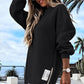 🔥👚Xmas Sales - 50% OFF🎄Long Sleeve Pullover Zipper Slit Casual Sweatshirt Dress