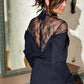 🔥👗 [S-5XL] Versatile-Customized-Women's Elegant Stand Collar Lace Back Midi Dress