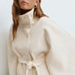 🔥🧥New Hot Sale - Winter Sale - Women's Stand Collar Shawl Coat (with Belt)