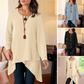🔥👚 【S-4XL】Women's Long Sleeve Asymmetrical Hem T-Shirt