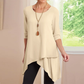 🔥👚 【S-4XL】Women's Long Sleeve Asymmetrical Hem T-Shirt