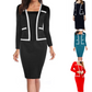 🔥👗【S-4XL】Elegant and elegant women's imitation two-piece dress