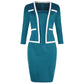 🔥👗【S-4XL】Elegant and elegant women's imitation two-piece dress