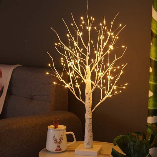 ⚡🔥Eye-friendly warm tones - bring a festive atmosphere birch LED interior decorative lights