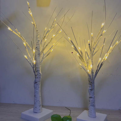 ⚡🔥Eye-friendly warm tones - bring a festive atmosphere birch LED interior decorative lights