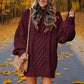 ✨🔥Autumn and winter discount oversized chunky knit sweater dress